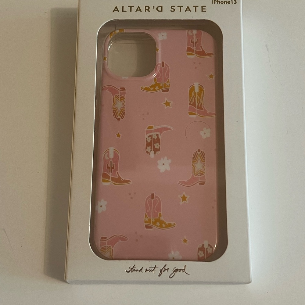Altar'd State Pink Cowboy Boot Phone Case